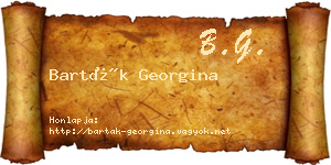 Barták Georgina névjegykártya